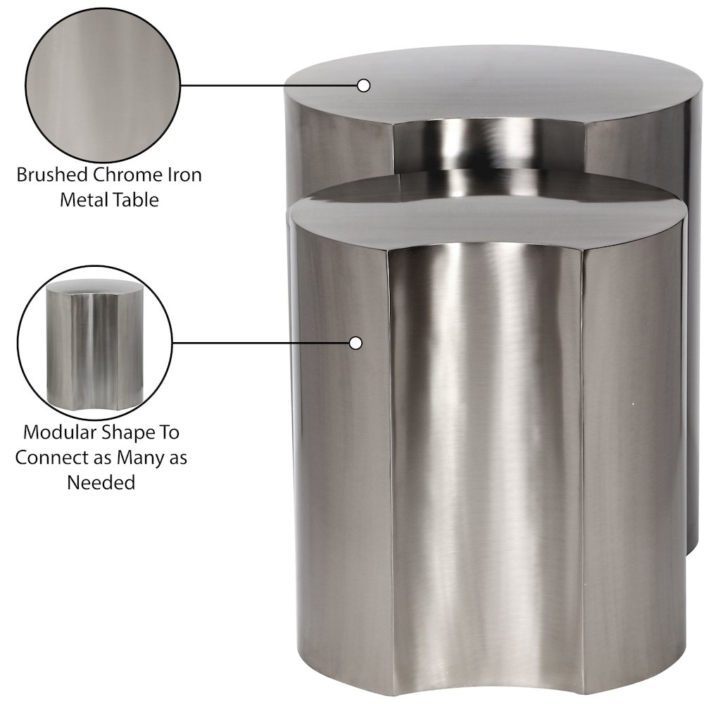 Dimple Silver End Table. Picture 5