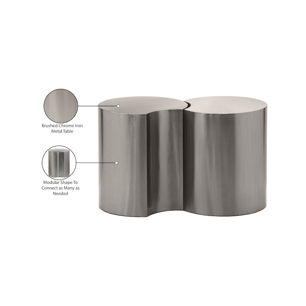 Dimple Silver End Table. Picture 5