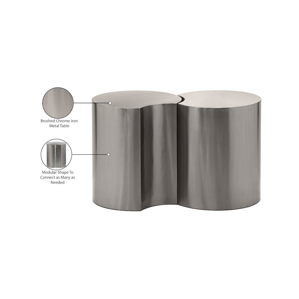 Dimple Silver End Table. Picture 5