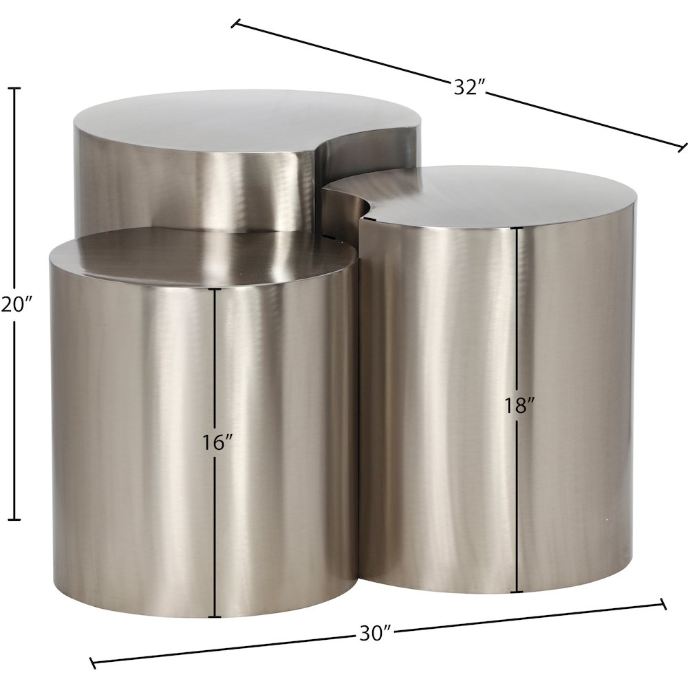 Dimple Silver End Table. Picture 3