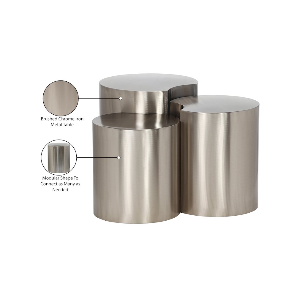 Dimple Silver End Table. Picture 4