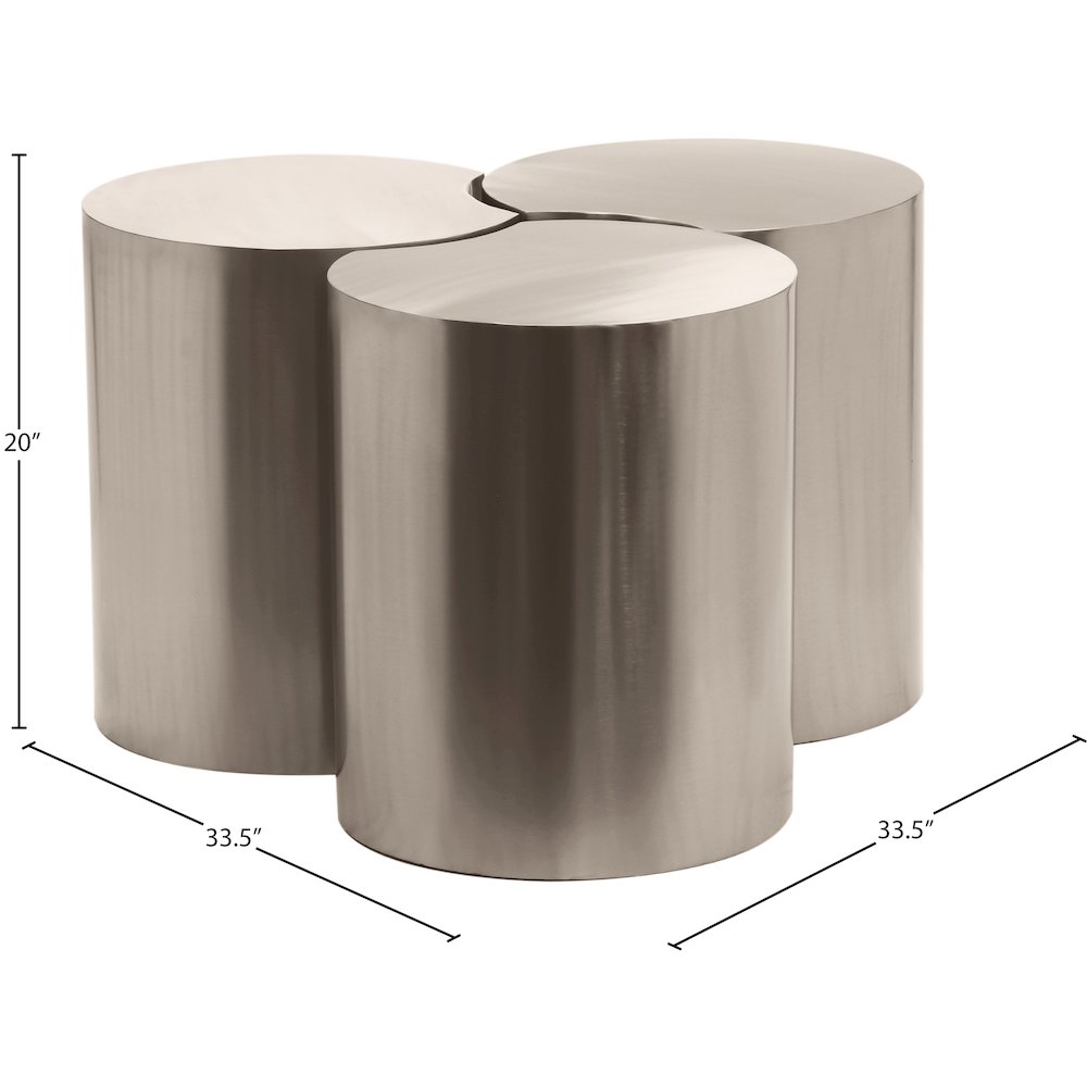 Dimple Silver Coffee Table. Picture 4