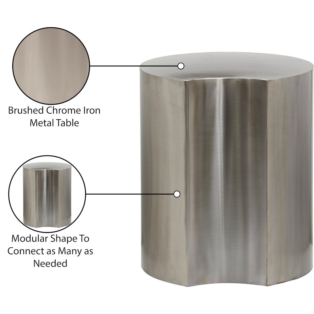 Dimple Silver End Table. Picture 5