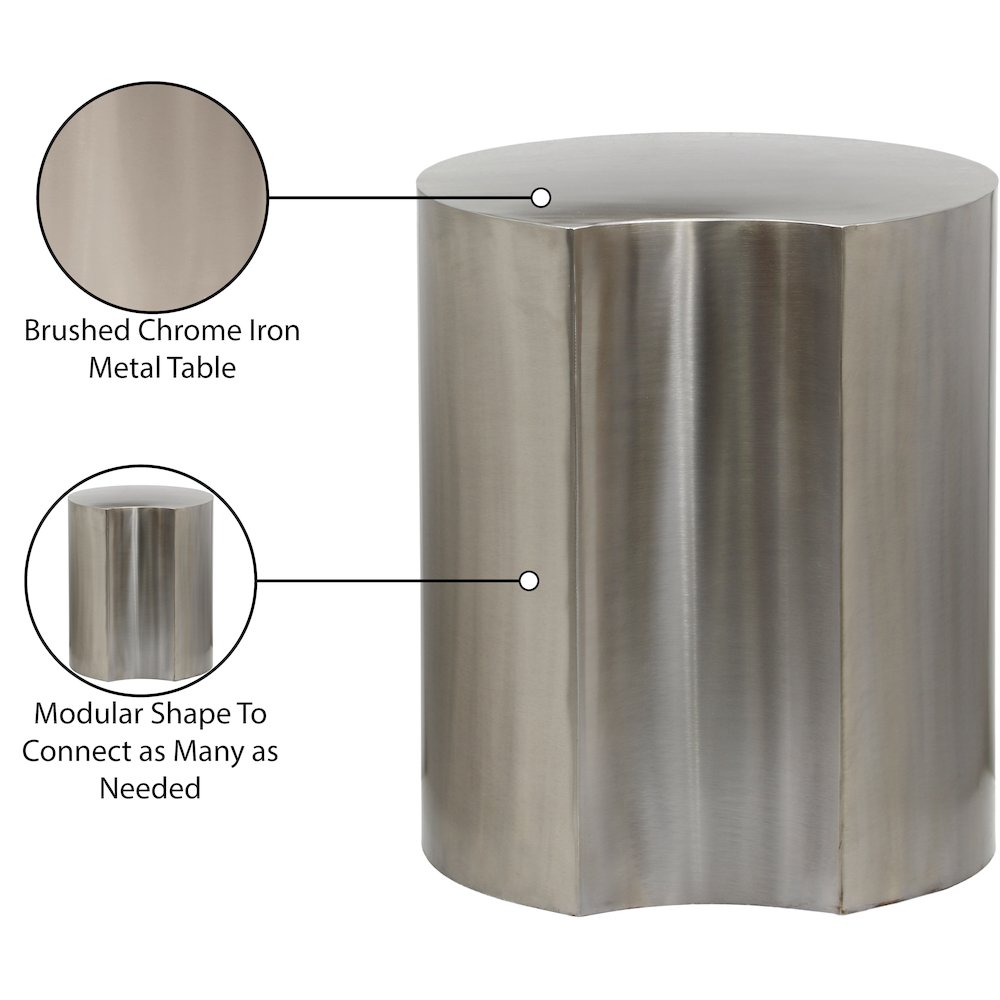 Dimple Silver End Table. Picture 5