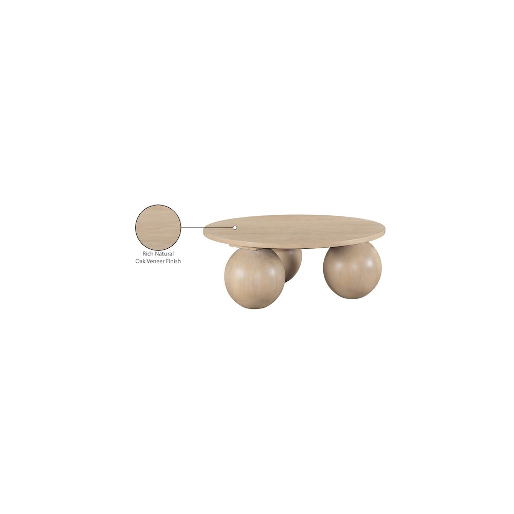 Fitch Natural Oak Veneer Coffee Table. Picture 6