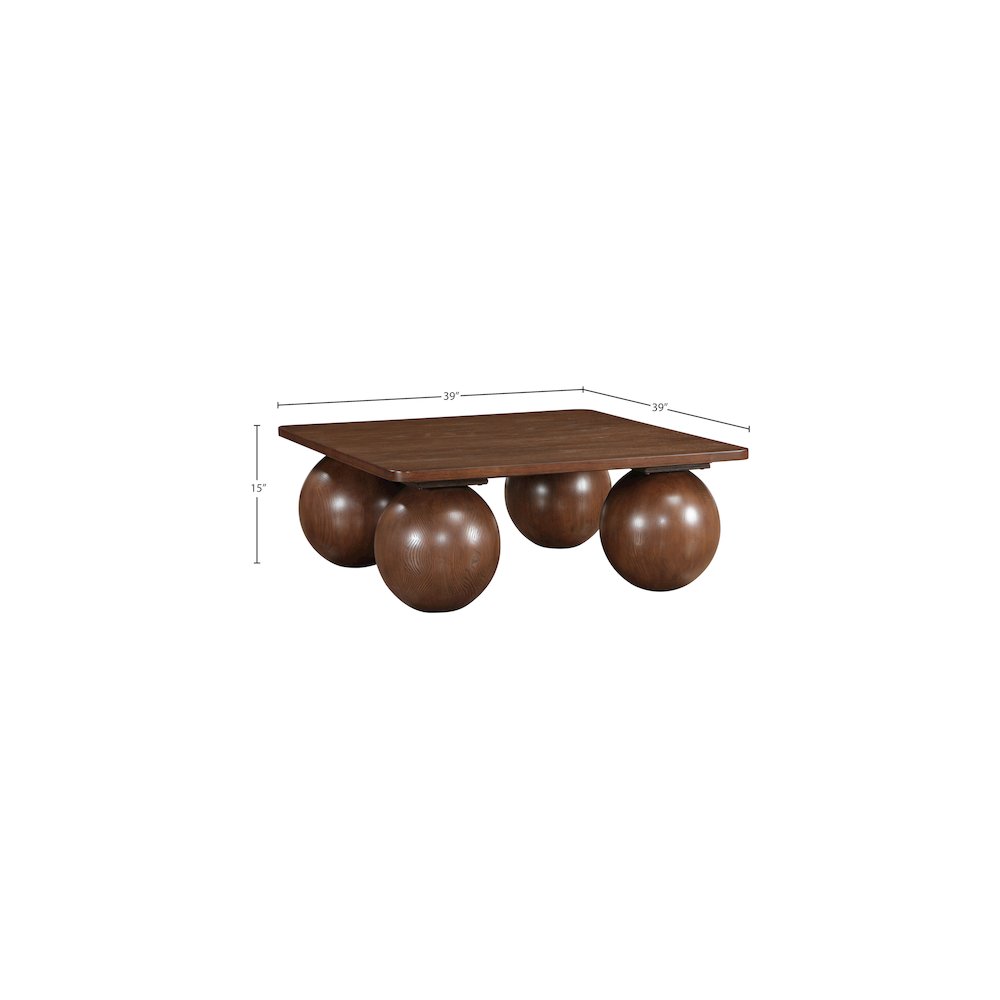 Fitch Brown Oak Veneer Coffee Table. Picture 5