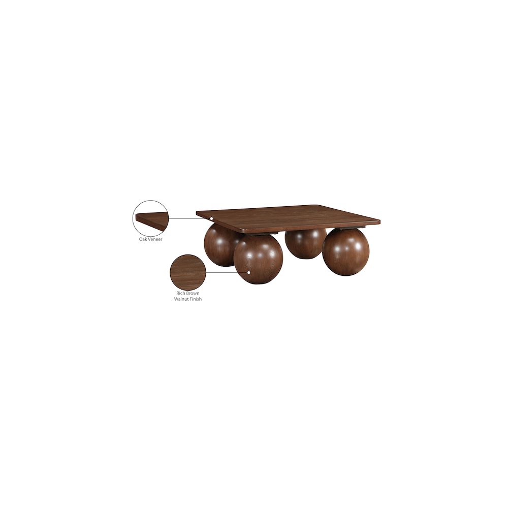 Fitch Brown Oak Veneer Coffee Table. Picture 6