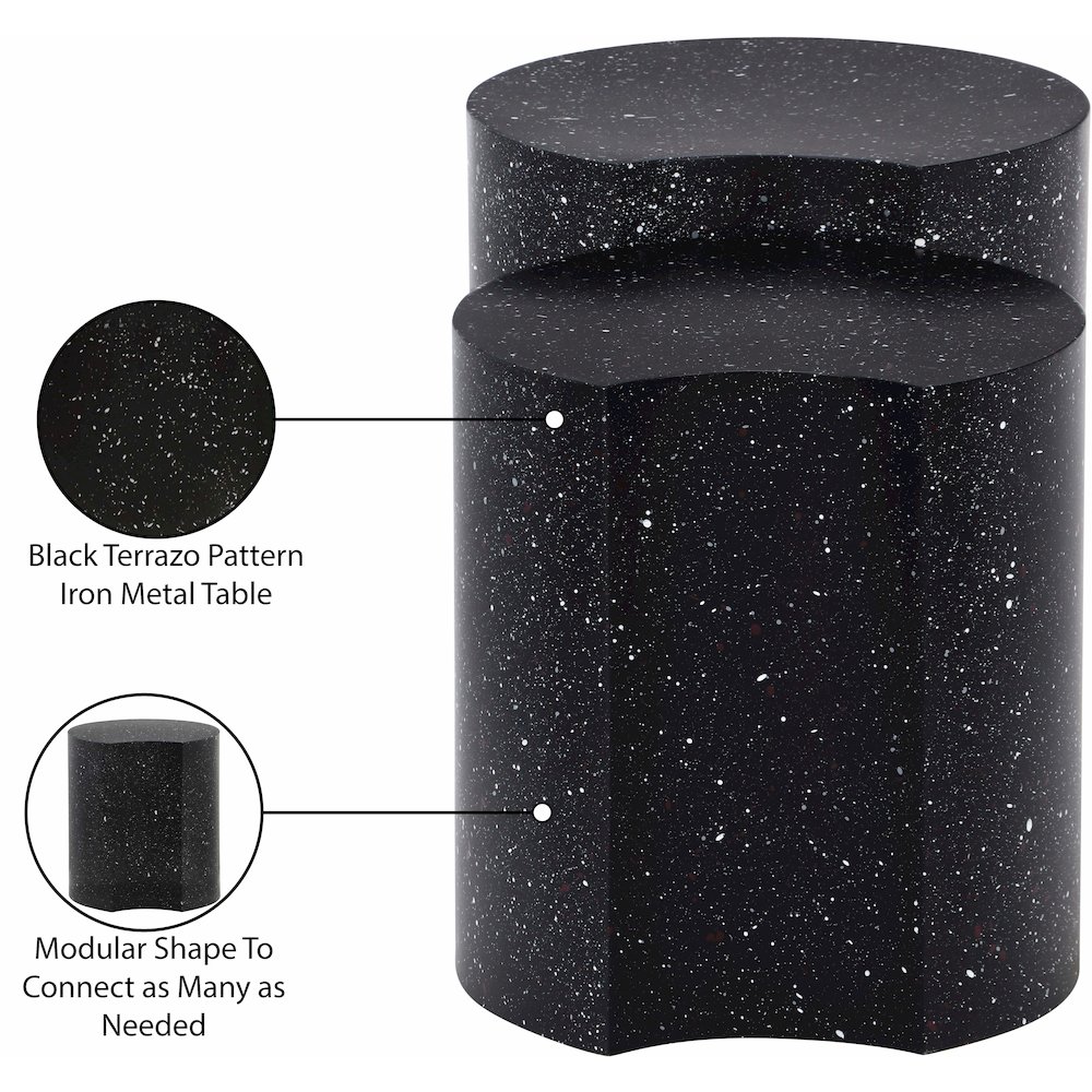 Dimple Black End Table. Picture 4