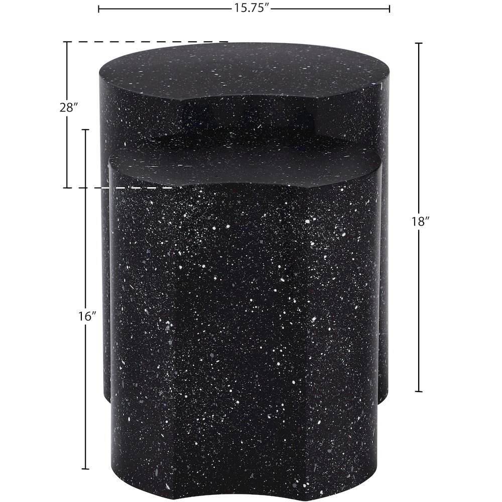 Dimple Black End Table. Picture 4