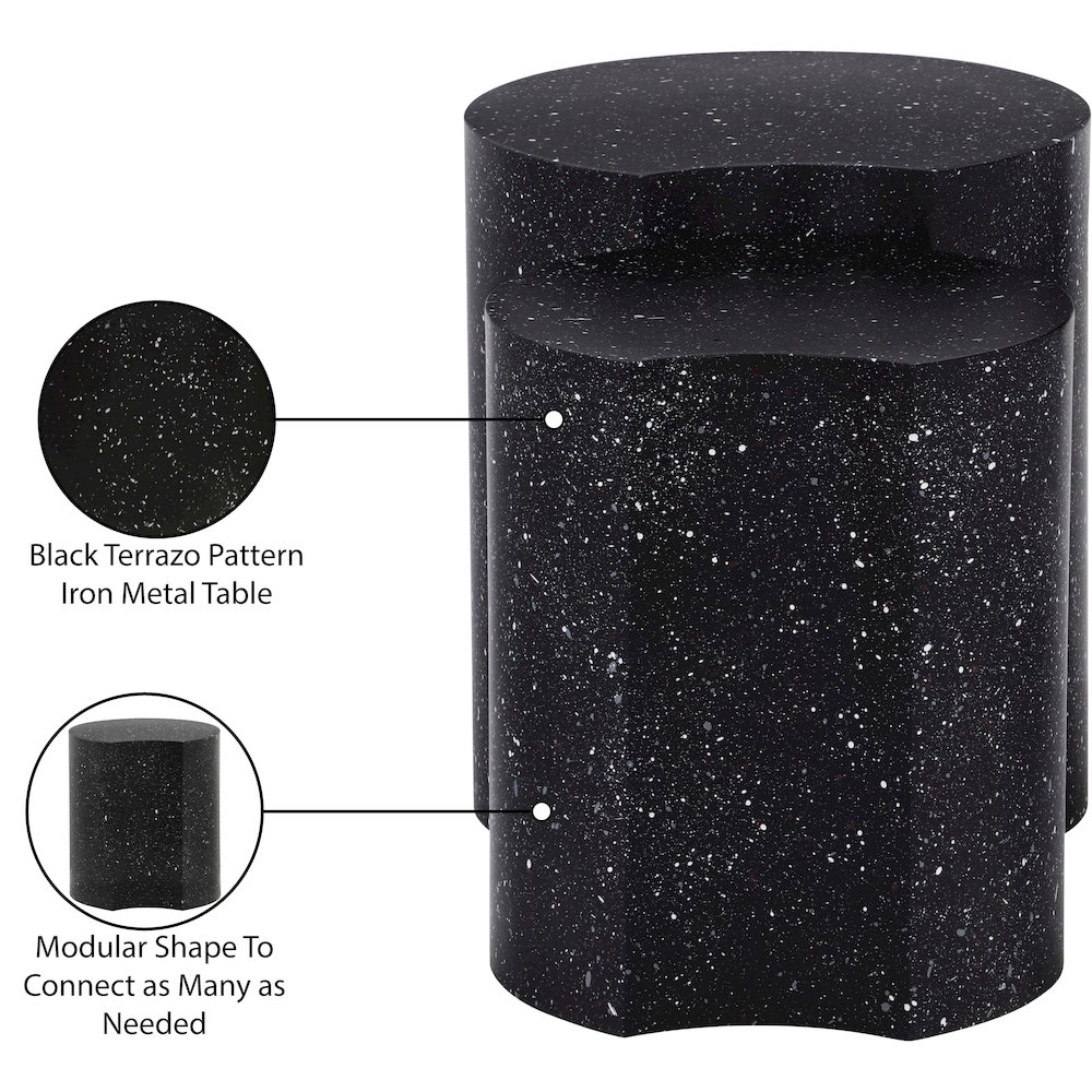 Dimple Black End Table. Picture 5