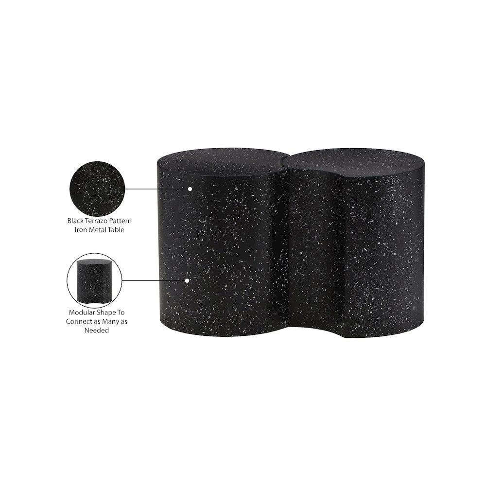 Dimple Black End Table. Picture 5
