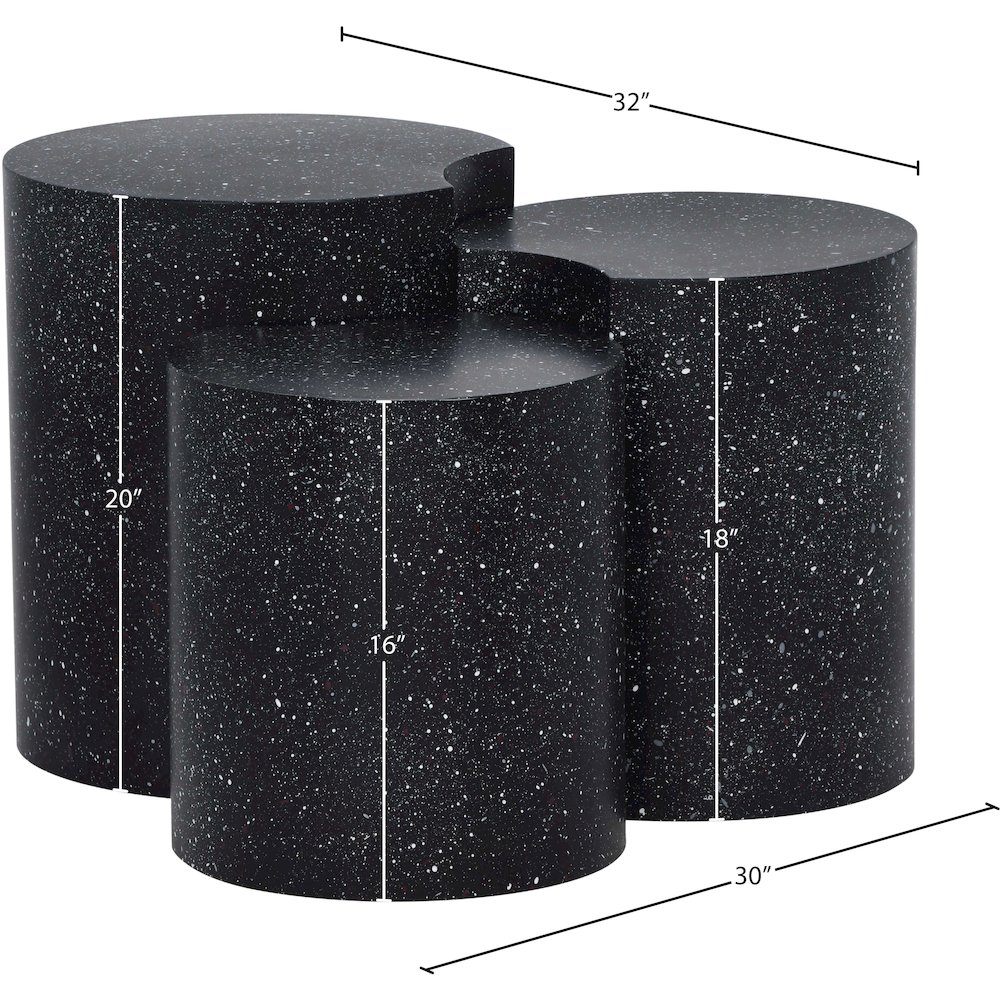 Dimple Black End Table. Picture 3