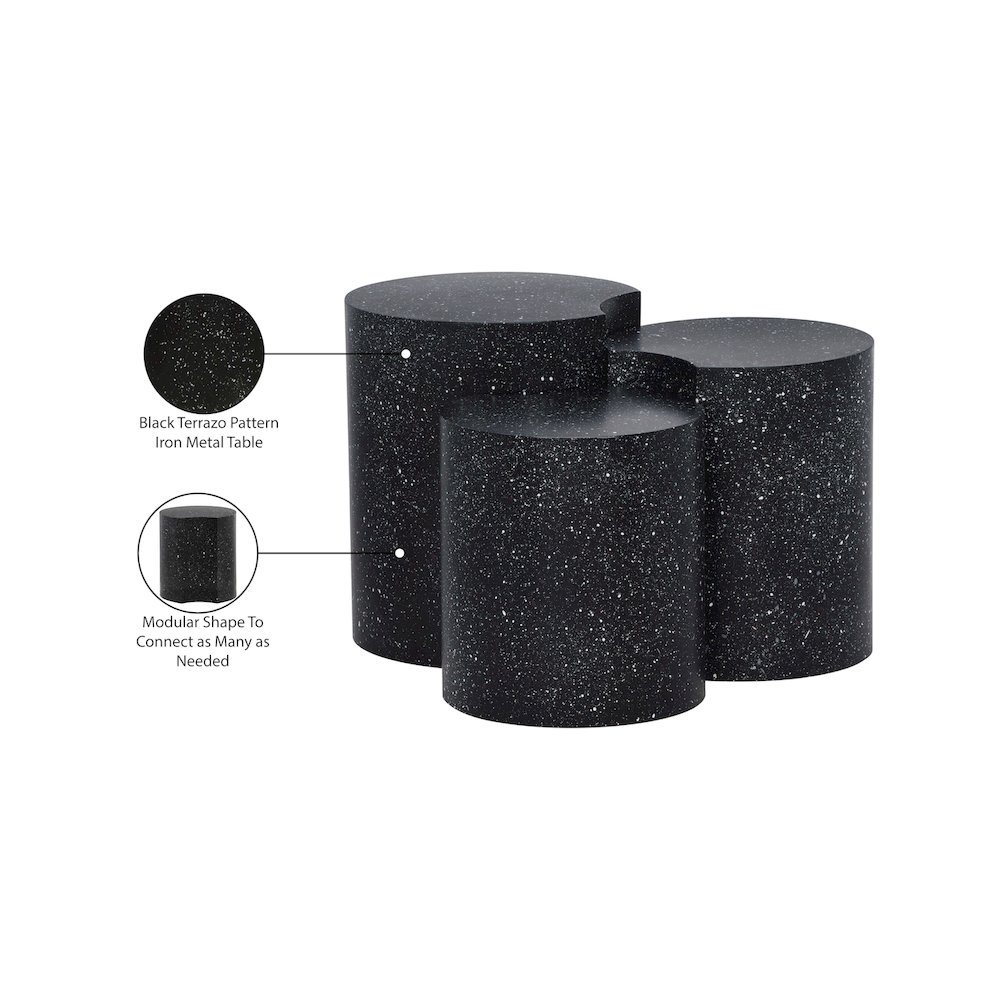 Dimple Black End Table. Picture 4
