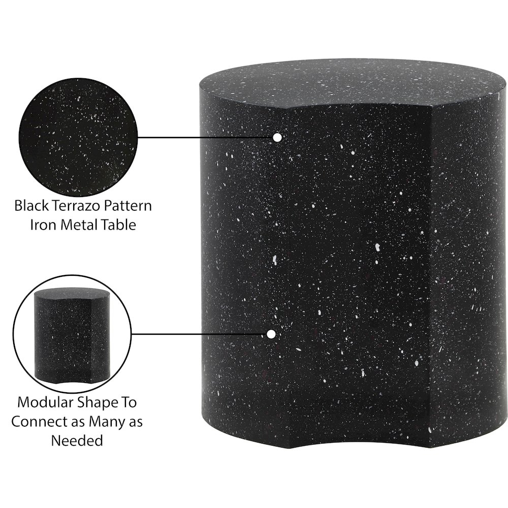 Dimple Black End Table. Picture 5