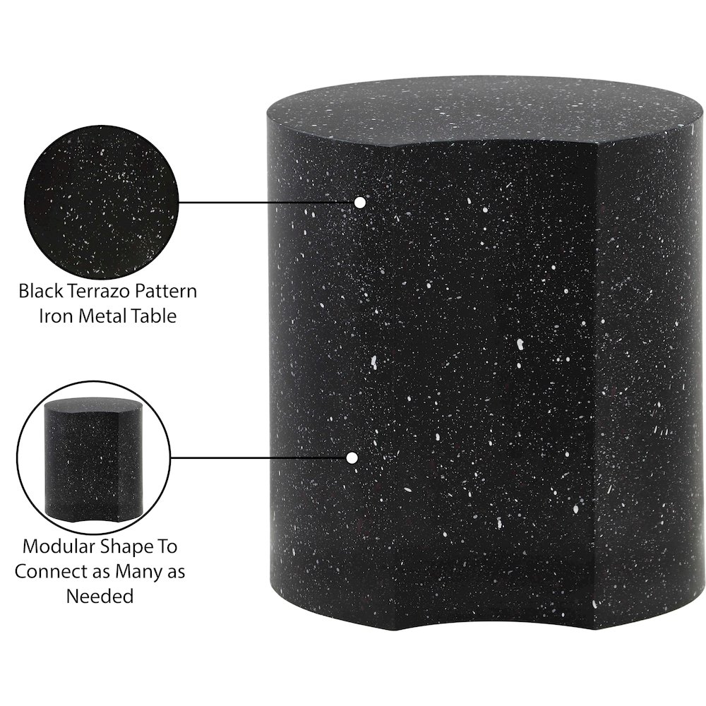 Dimple Black End Table. Picture 5