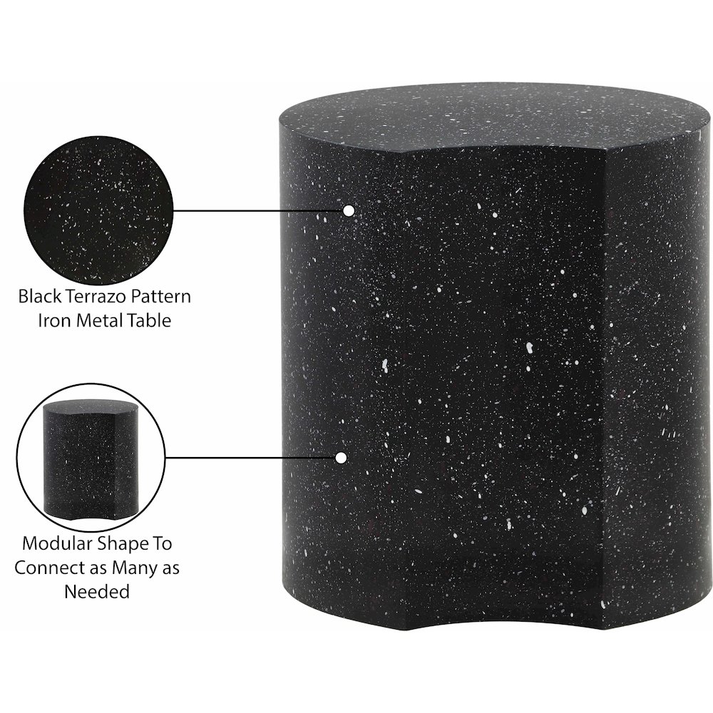 Dimple Black End Table. Picture 5