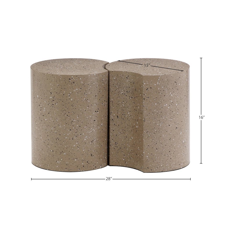 Dimple Taupe End Table. Picture 4