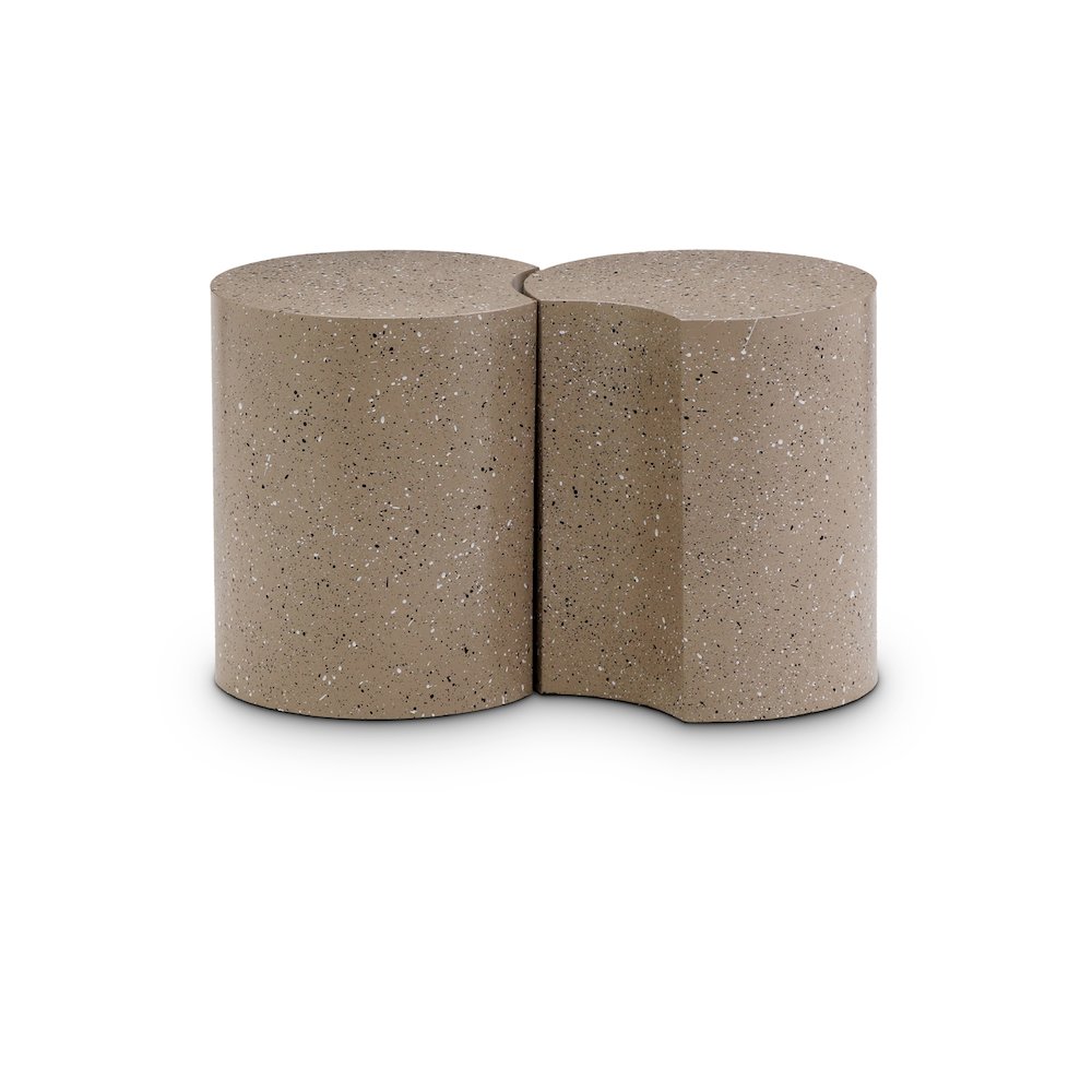 Dimple Taupe End Table. Picture 1