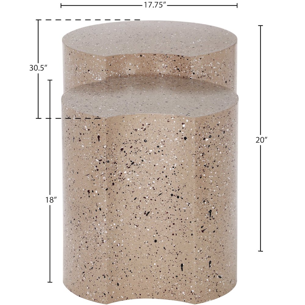 Dimple Taupe End Table. Picture 4