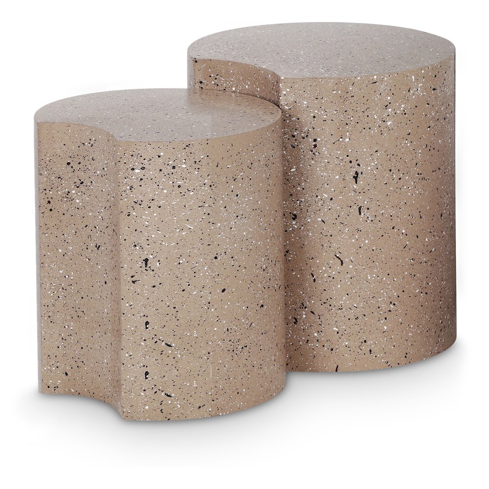 Dimple Taupe End Table. Picture 1