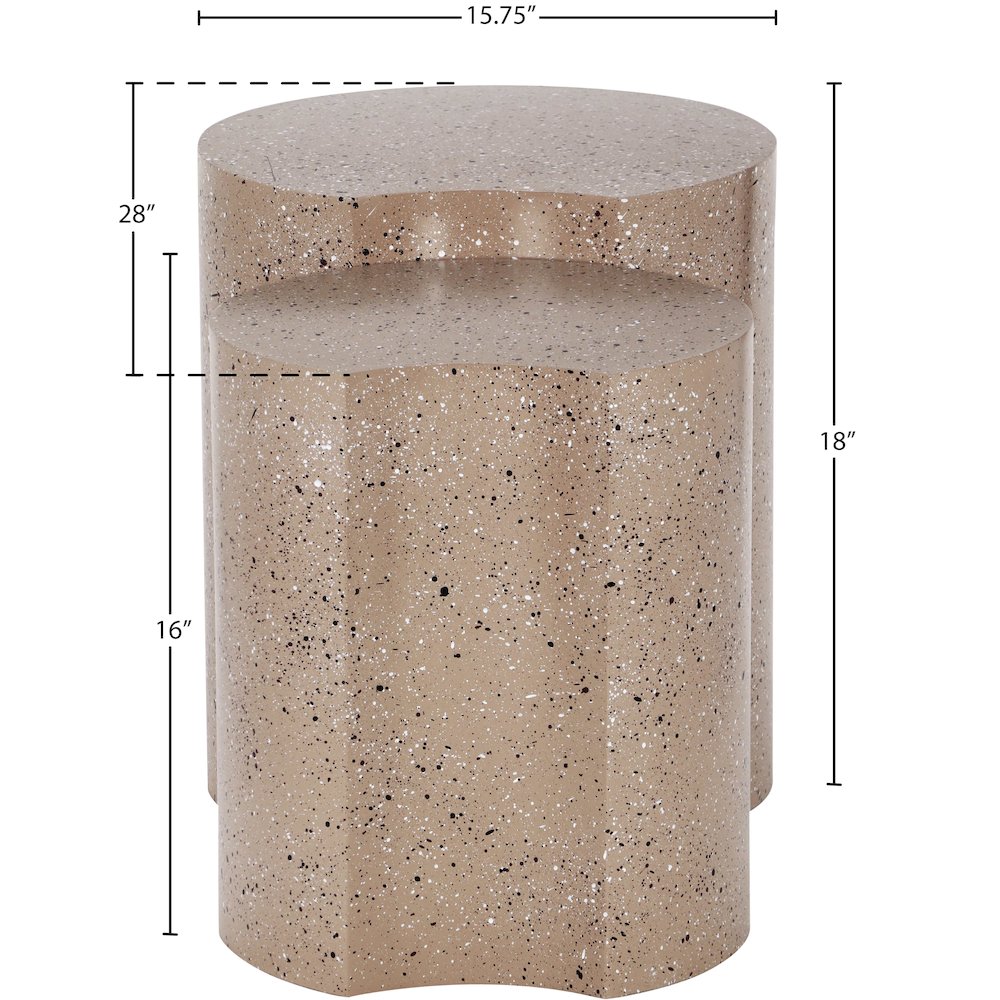Dimple Taupe End Table. Picture 4