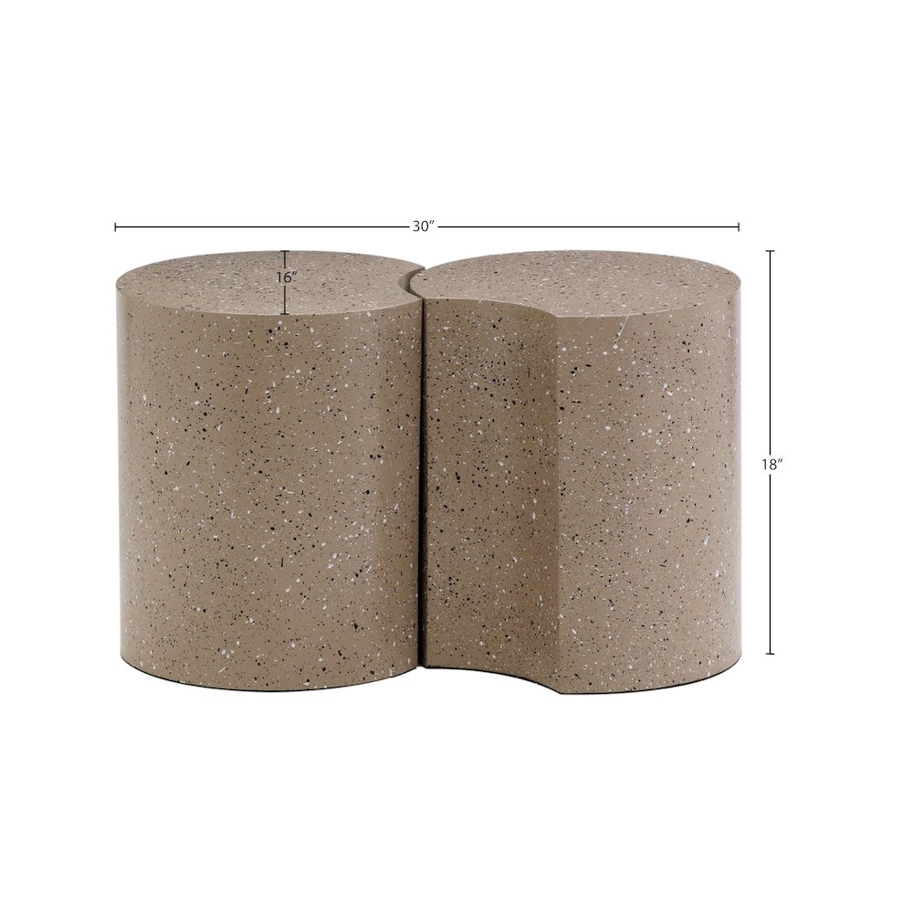 Dimple Taupe End Table. Picture 4