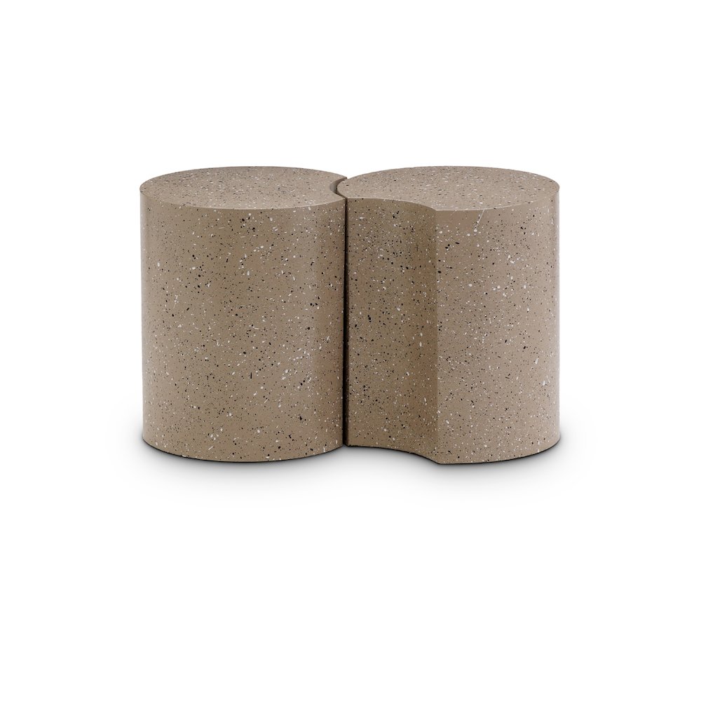 Dimple Taupe End Table. Picture 1