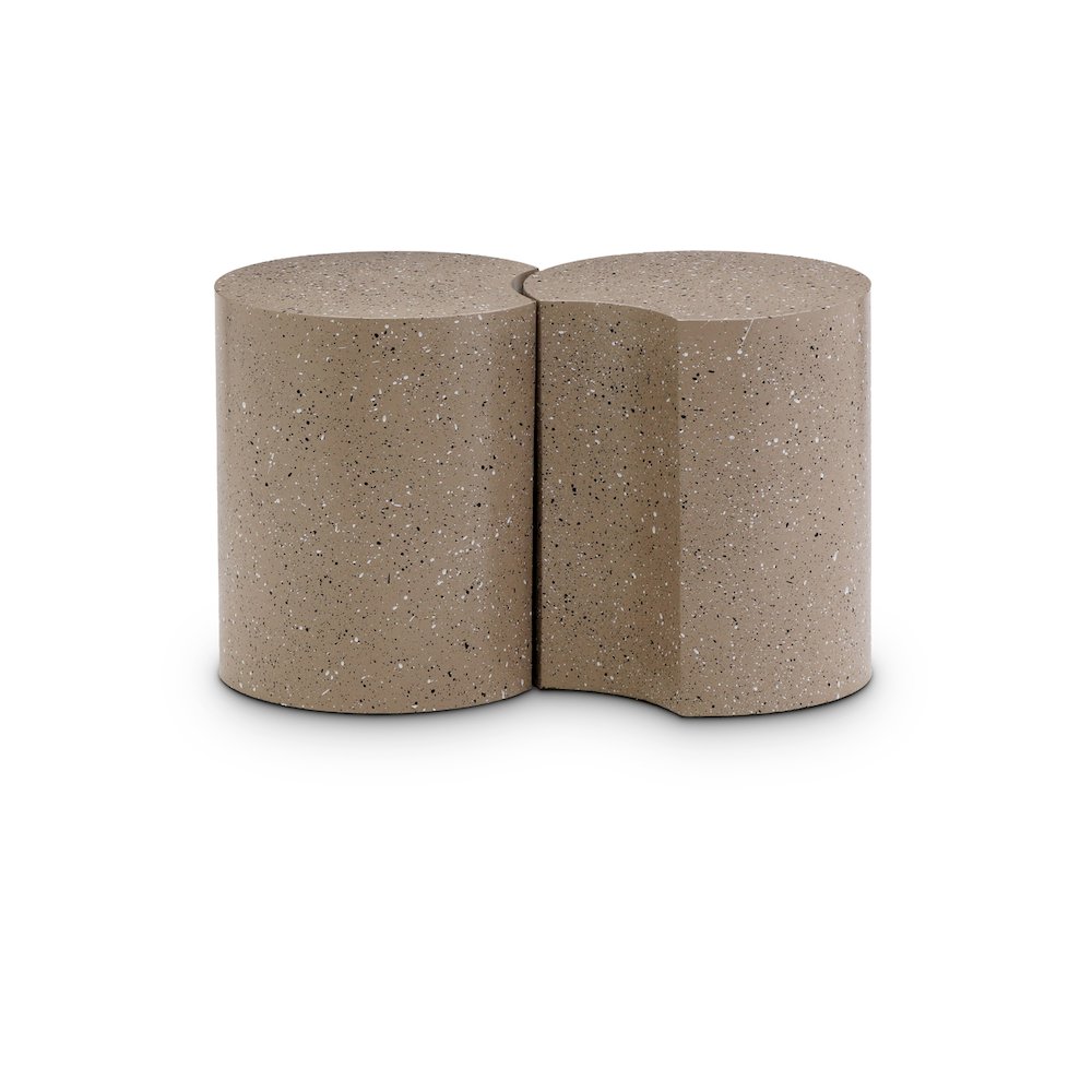 Dimple Taupe End Table. Picture 1