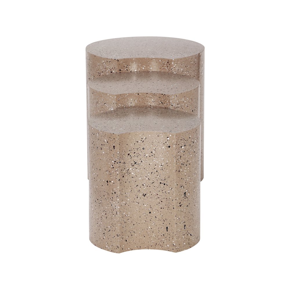 Dimple Taupe End Table. Picture 2