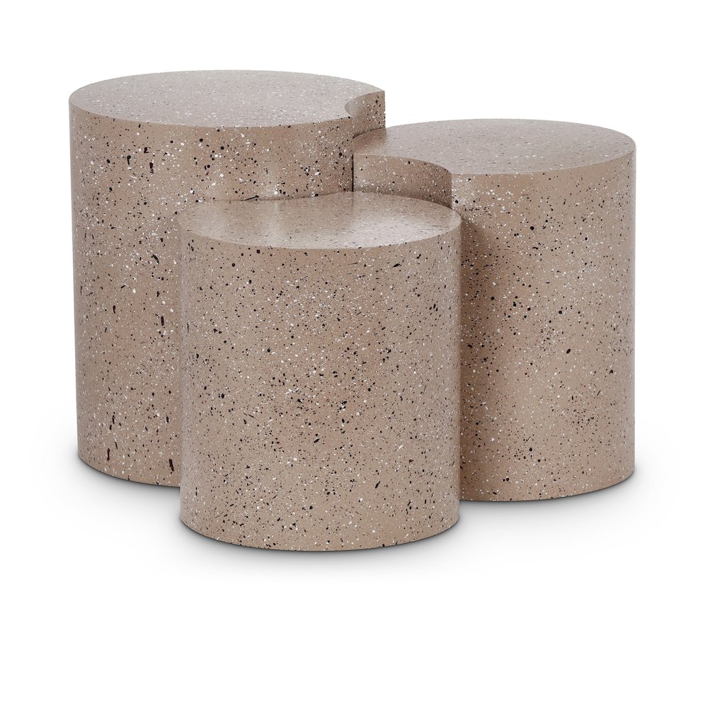 Dimple Taupe End Table. Picture 1