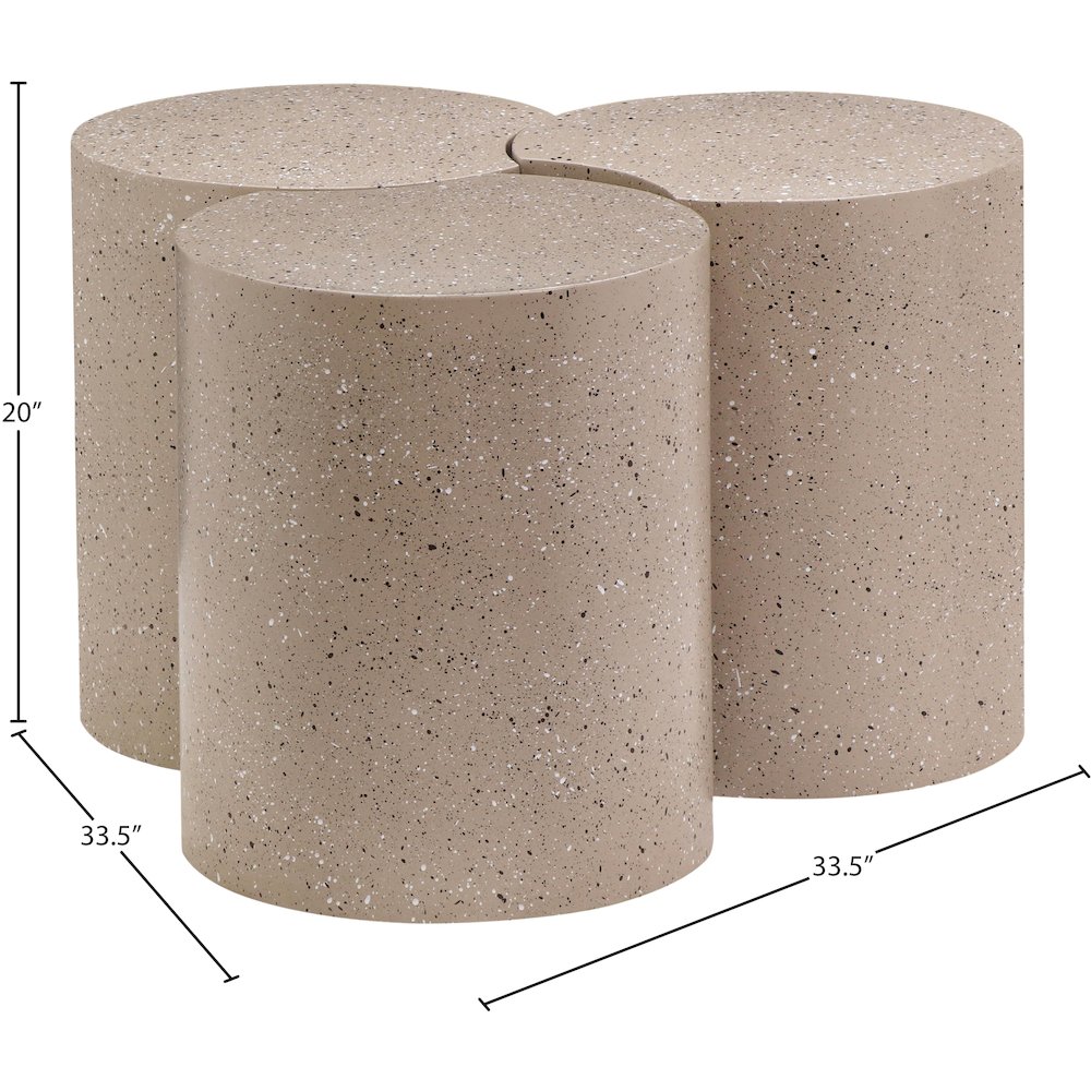 Dimple Taupe Coffee Table. Picture 3