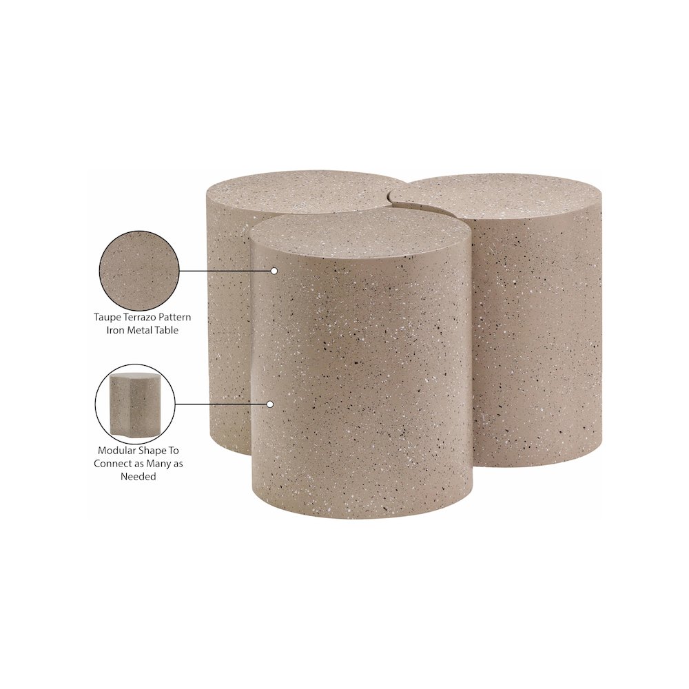 Dimple Taupe Coffee Table. Picture 4