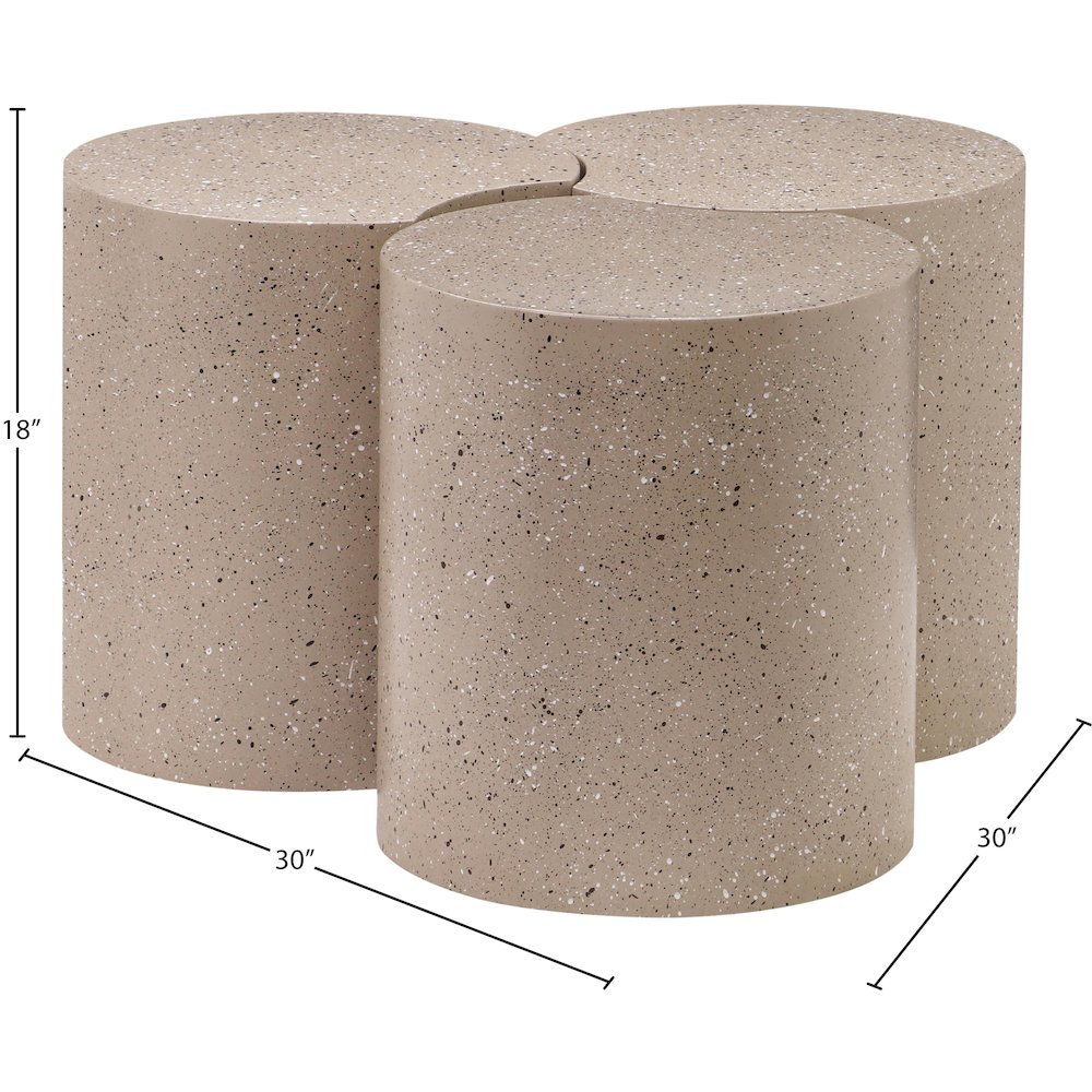 Dimple Taupe Coffee Table. Picture 4
