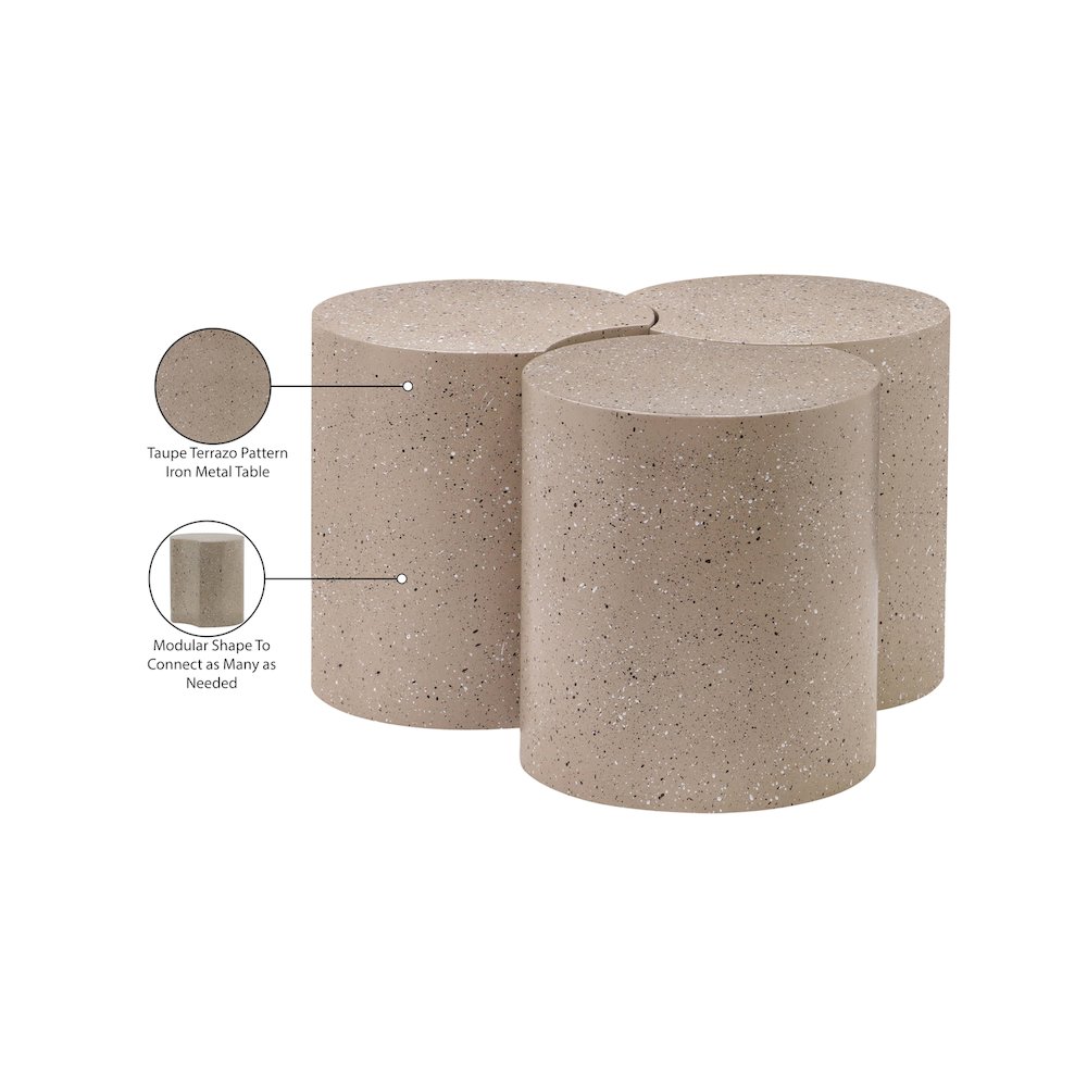 Dimple Taupe Coffee Table. Picture 5