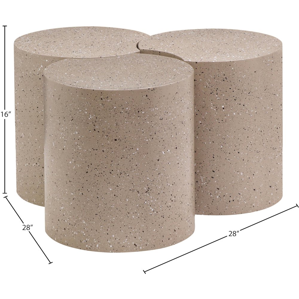 Dimple Taupe Coffee Table. Picture 4