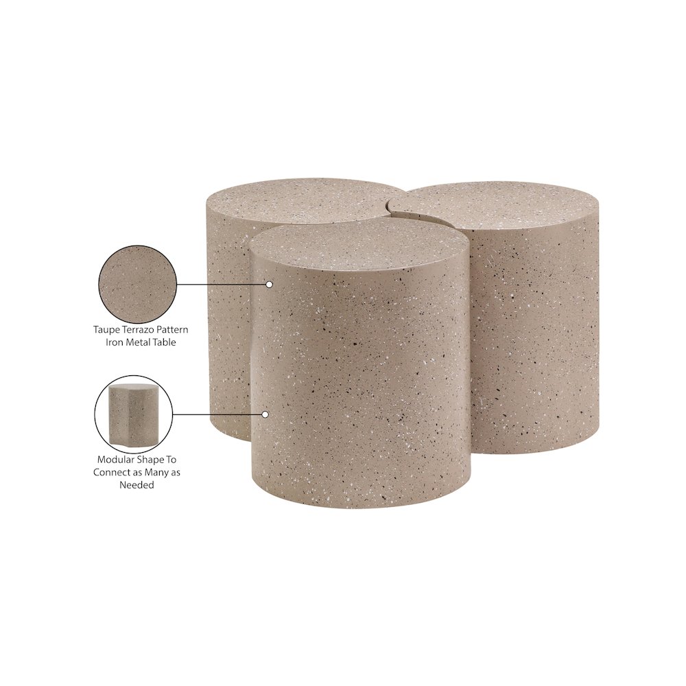 Dimple Taupe Coffee Table. Picture 5