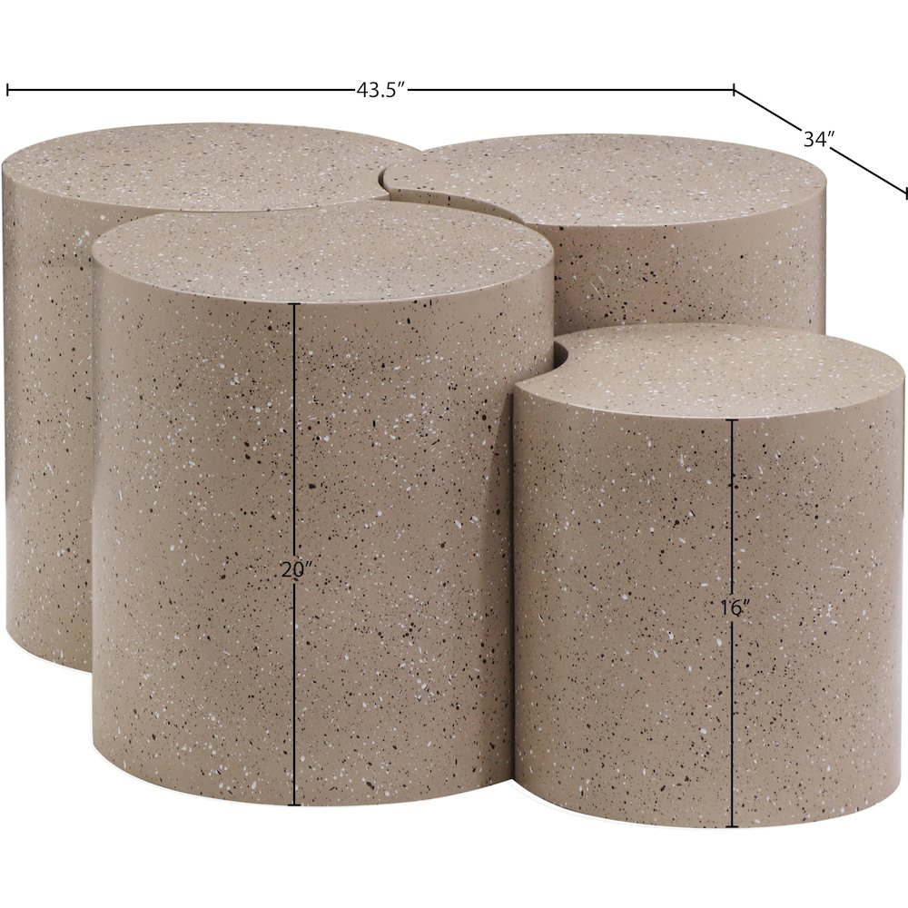 Dimple Taupe Coffee Table. Picture 4