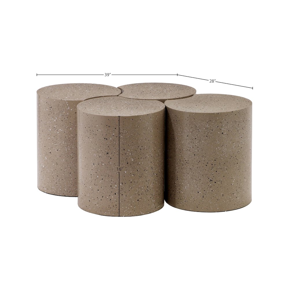 Dimple Taupe Coffee Table. Picture 4