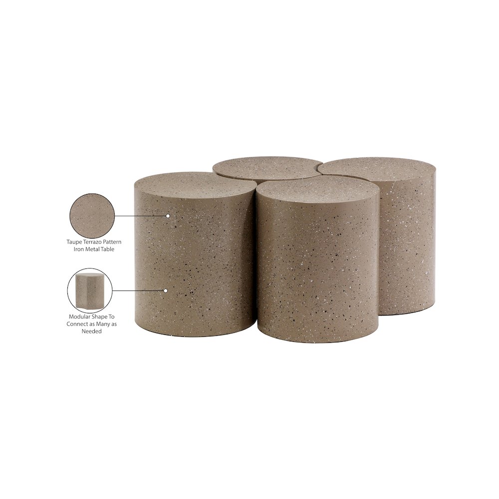 Dimple Taupe Coffee Table. Picture 5