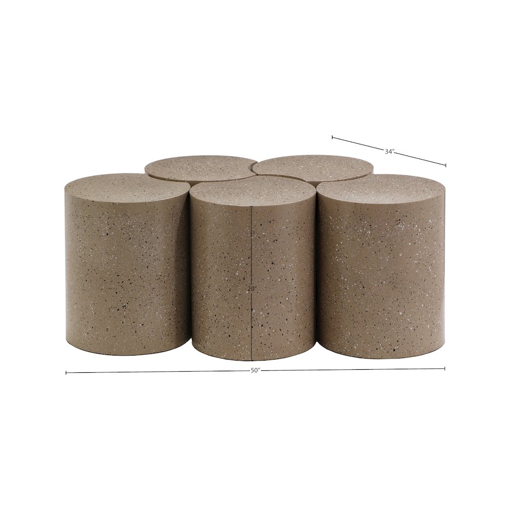 Dimple Taupe Coffee Table. Picture 4