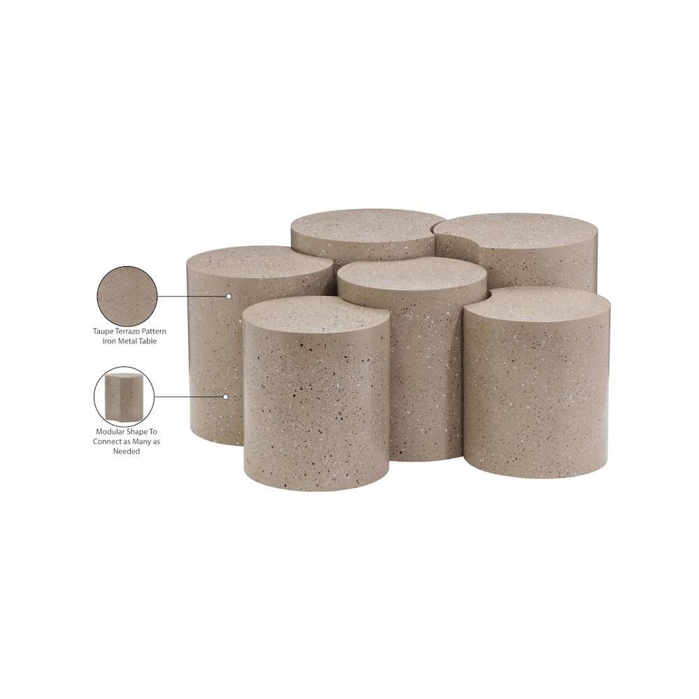 Dimple Taupe Coffee Table. Picture 5