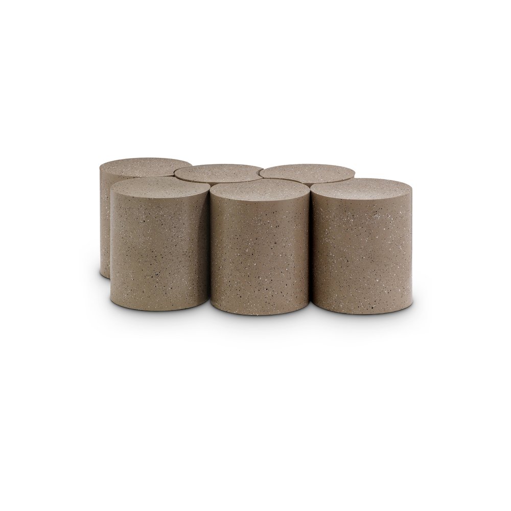 Dimple Taupe Coffee Table. Picture 1