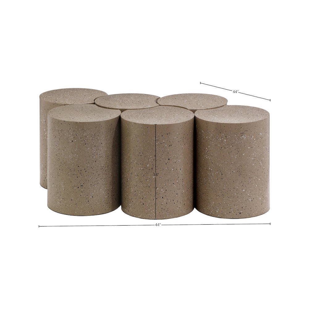 Dimple Taupe Coffee Table. Picture 4