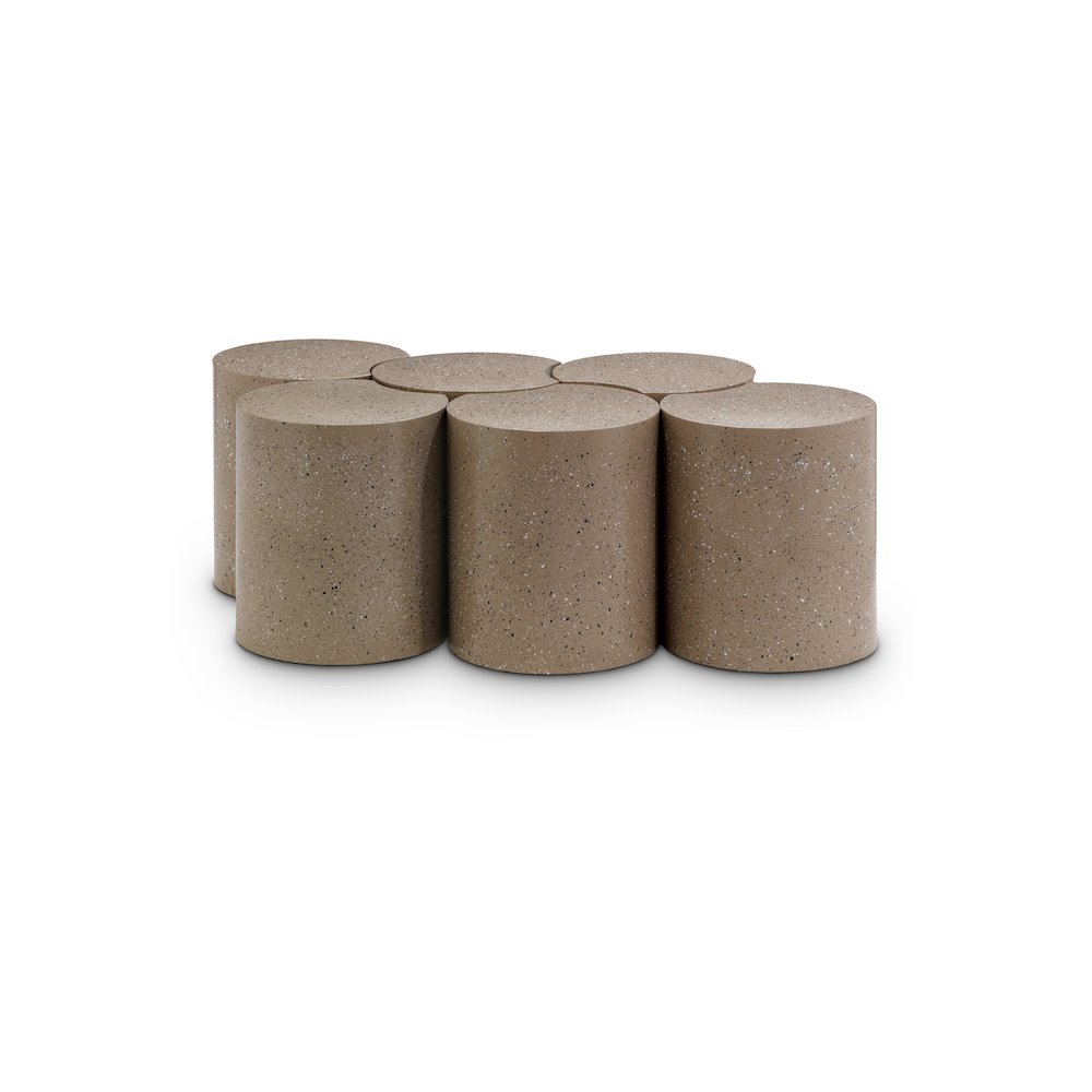 Dimple Taupe Coffee Table. Picture 1