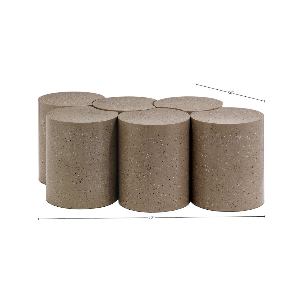 Dimple Taupe Coffee Table. Picture 4