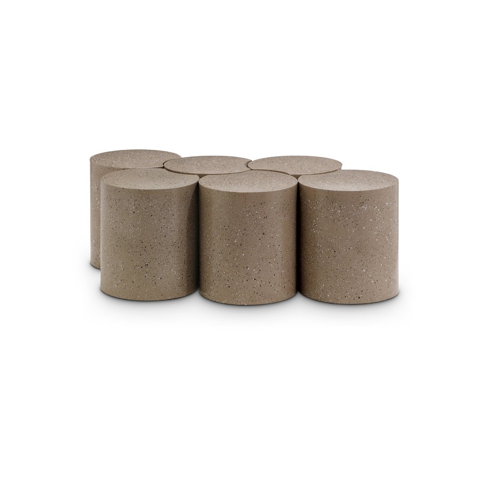 Dimple Taupe Coffee Table. Picture 1