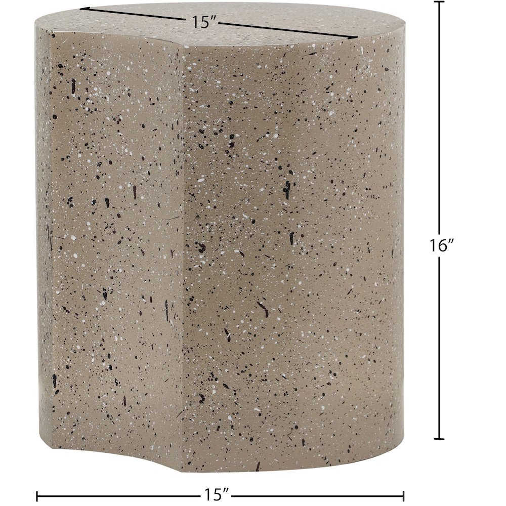 Dimple Taupe End Table. Picture 4