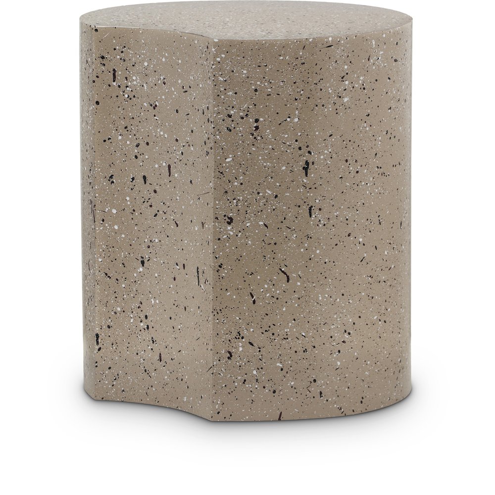 Dimple Taupe End Table. Picture 1