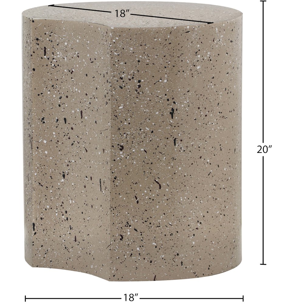 Dimple Taupe End Table. Picture 4