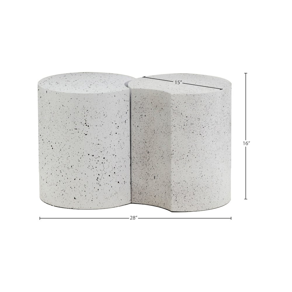 Dimple White End Table. Picture 4